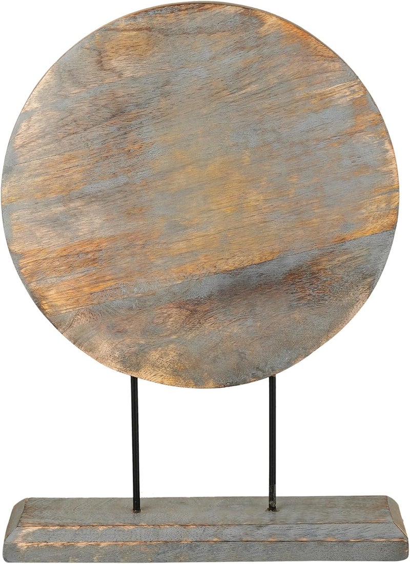 Eximious India تمثال طاولة المزرعة ديكور منزلي تمثال ماندالا منحوت للمنزل العصري 10" × 14"، غرفة المعيشة، رف المدفأة، ديكور الطاولة ومدخل المنزل KHST04 - Image 5